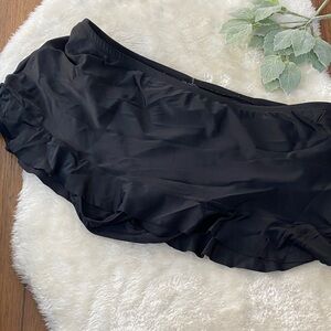 Coco Beach Black Ruffled Swim Skort